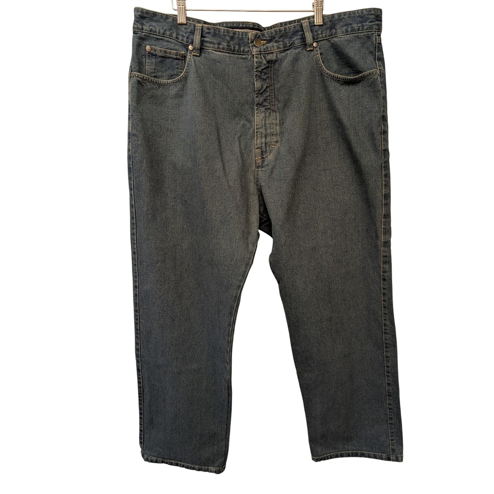 Ermenegildo Zegna Men's Blue Denim Jeans Made in Italy 42" x 28.5"Straight Leg